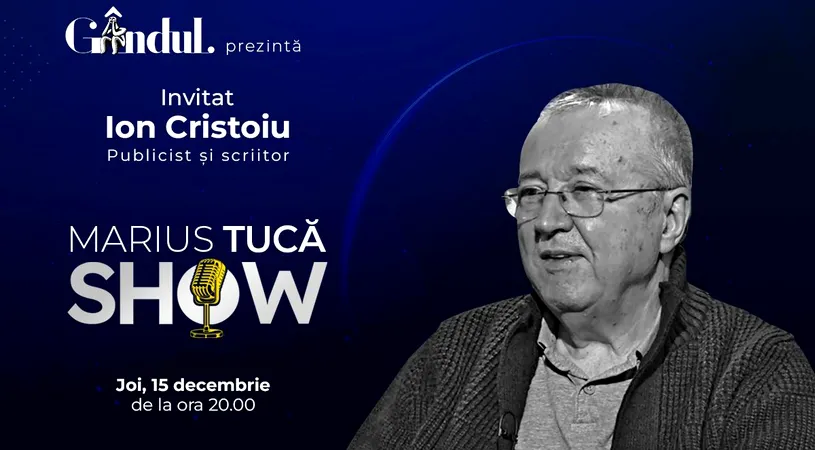 Marius Tucă Show începe joi, 15 decembrie, de la ora 20.00, live pe gândul.ro.