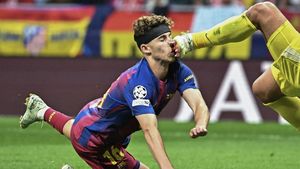 Fază controversată! Fermin Lopez, umplut de sânge de Musso în Atletico Madrid - FC Barcelona, dar arbitrul n-a dat penalty