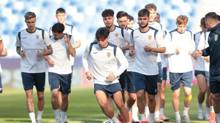 România U21 se pregătește de meciul decisiv cu Spania U21. Imagini de la Bratislava: Daniel Pancu și-a motivat fotbaliștii pentru a da marea lovitură