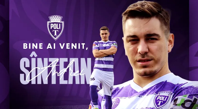 OFICIAL | Andrei Sîntean a semnat cu Poli Timișoara după despărțirea de FC Hermannstadt