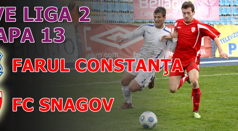 Trupa lui Reghecampf a revenit, de la 3-0 pentru marinari, în 20 de minute!** Farul - FC Snagov 3-3