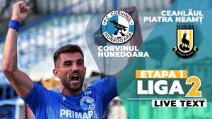 Corvinul învinge Ceahlăul la debutul lor în Liga 2. Arbitrul a arătat două cartonașe roșii în jocul în care Hunedoara a revenit în liga secundă după 15 ani și a strâns circa 5.000 de fani în tribune