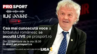 Cea mai cunoscută voce a fotbalului românesc vine la ProSport și comentează meciuri din Liga 2! Ilie Dobre se ascultă LIVE pe Liga2.ro