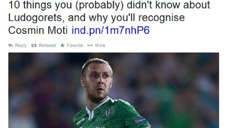 Englezii prefațează Liverpool - Ludogoreț. Cosmin Moți, eroul de la Sofia, personaj principal în The Independent  