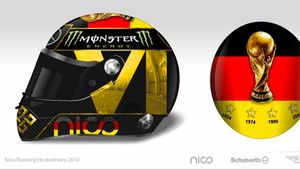 Formula 1 cu iz de fotbal. Mirele Rosberg a vrut să-și deseneze cupa mondială pe cască, FIFA i-a interzis