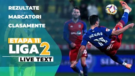 Liga 2, etapa 11 | Steaua a reușit scorul rundei, Metaloglobus și FC Voluntari au ieșit învingătoare din derby-urile zilei. Trei partide s-au încheiat fără gol