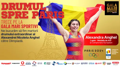 Alexandra Nicoleta Anghel, premiată la Gala Mari Sportivi 2023 pentru titlul european obținut la lupte: „Este o onoare pentru mine”. VIDEO