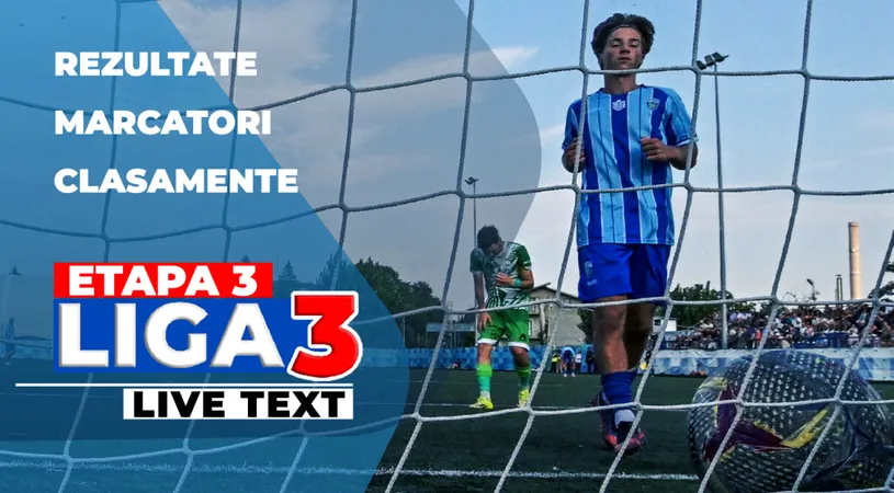 Etapa 3 Liga 3 | Încă un pas greșit pentru Unirea Alba Iulia și SCM Zalău, dar și primul eșec pentru Minaur Baia Mare. FCSB 2 și Dunărea Călărași continuă să fie ciuca bătăilor
