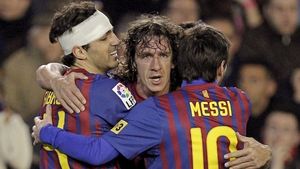 Messi ratează din penalty, Puyol îl salvează pe Guardiola!** Catalanii, aproape de finala Cupei: Valencia - Barcelona 1-1