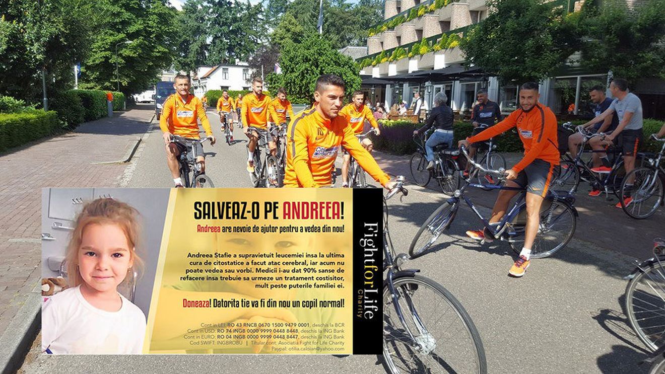 Echipa Steaua București s-a alăturat unei campanii umanitare. #HelpAndreea, mesajul roș-albaștrilor pentru fani. FOTO