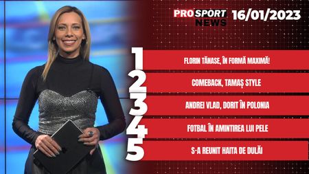 ProSport News | Florin Tănase, în formă maximă. S-a reunit haita de dulăi. Cele mai importante știri ale zilei | VIDEO