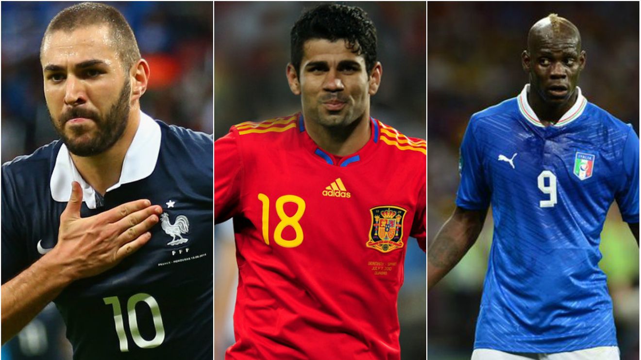Starurile de zeci de milioane care ratează EURO deși naționalele lor s-au calificat! Atac stelar: Balotelli, Benzema, Diego Costa! Cum arată primul 11