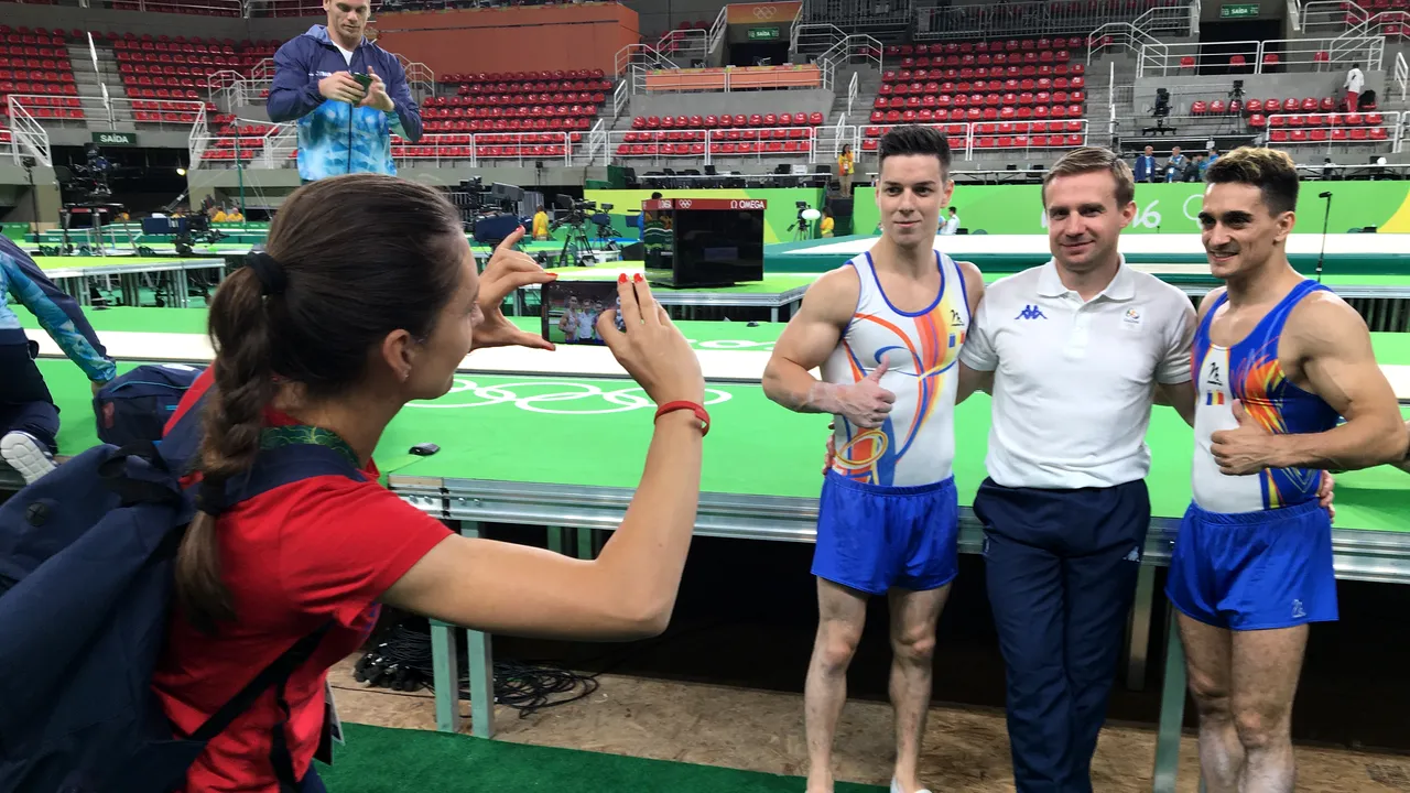 Rio 2016. Gimnaștii români au șovăit la antrenamentul oficial pe podium. Drăgulescu: 