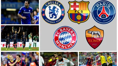 Chelsea, Barcelona, PSG, Bayern și Roma, campioanele acestui sezon. Clasamentele sezonului 2014-15, conform Centrului Internațional de Studii în Sport