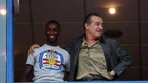 Semedo a urmărit partida alături de Becali