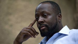 Santana și Wyclef Jean la ceremonia de închidere a CM