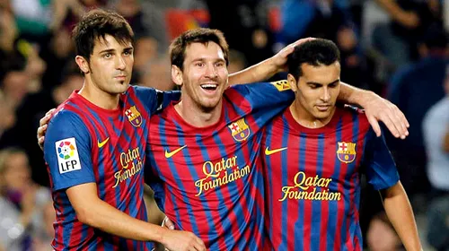 Messi – Villa – Pedro: tridentul care o face pe Barcelona invincibilă!** Ghiciți ce golaveraj au catalanii în meciurile în care ei au fost titulari?