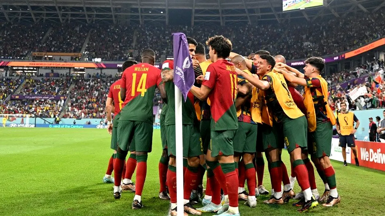 Portugalia - Uruguay 2-0, în grupa H a Campionatului Mondial. Dubla lui Bruno Fernandes îi califică pe lusitani în optimile competiției