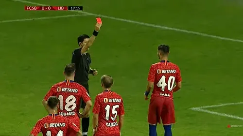 Primă repriză de coșmar pentru FCSB! Goran Karanovic s-a accidentat, iar Ștefan Cană a fost eliminat! | VIDEO