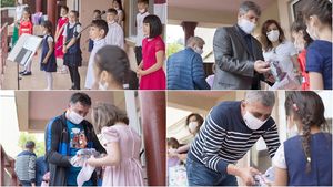 Rapidiștii au oferit cadouri de Ziua Copilului! Micuții i-au surprins cu imnul echipei: „Eu cântam pentru galerie, ei cântă pentru viitor” | EXCLUSIV FOTO & VIDEO