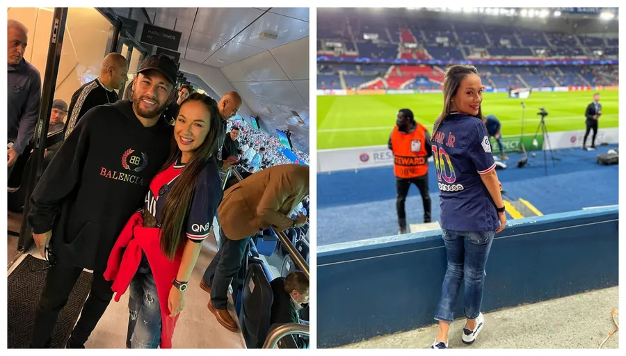 Vlăduța Lupău s-a fotografiat cu Neymar Jr la PSG - RB Leipzig din Liga Campionilor