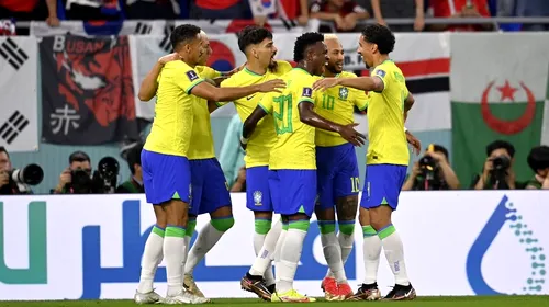 Brazilia – Coreea de Sud 4-1, în optimile Campionatului Mondial din Qatar | Neymar și compania au obținut fără emoții calificarea așteptată în sferturi!