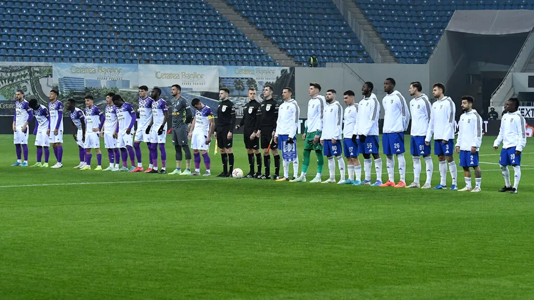 De râsu'-plânsu' în derby-ul din Bănie! CFC Argeș a jucat două faze în 12 jucători contra FCU Craiova, iar arbitrul l-a eliminat pe Florin Costea fiindcă a intrat pe teren!