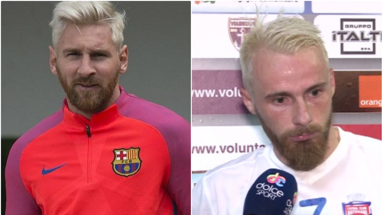 IMAGINEA ZILEI | Messi s-a transferat în România! Un fotbalist din Liga 1 a făcut tot posibilul pentru a arăta la fel ca starul Barcelonei: "Îi stă bine și lui"