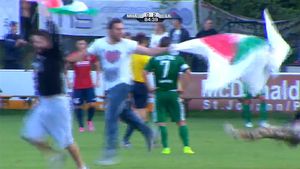 VIDEO | Amicalul Maccabi Haifa - Lille a fost oprit după ce steagul Palestinei a "apărut" pe gazon, iar jucătorii israelieni au sărit la bătaie