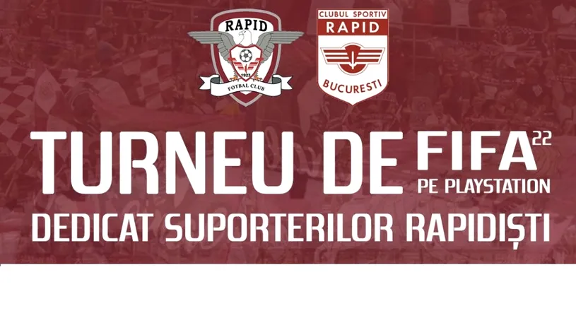 FC Rapid eSports organizează un turneu de FIFA pe PlayStation dedicat suporterilor giuleșteni. Detalii despre turneu și cum te poți înscrie