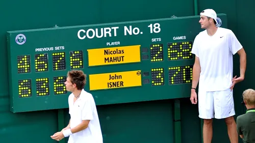 Isner l-a învins pe Mahut, după cel mai lung meci din istorie: 70-68 în decisiv! 