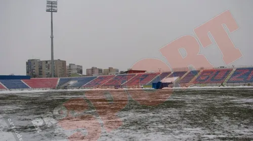 „Liga stadioanelor de zăpadă”! FOTO** Brănești – CFR Cluj se va juca pe un teren înghețat