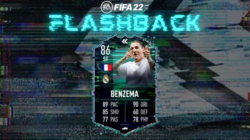 FlashBack Karim Benzema în FIFA 22. Un card ofensiv excelent pentru eLa Liga