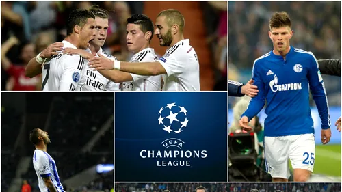 Deținătoarea trofeului se califică greu în sferturi: Real Madrid - Schalke 3-4. Gazdele au defilat pe Dragao: FC Porto - Basel 4-0