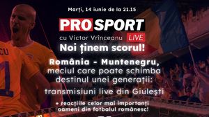 ProSport Live, ediție specială pe prosport.ro! România - Muntenegru, meciul care poate schimba destinul unei generații: transmisiuni live din Giulești + reacțiile celor mai importanți oameni din fotbalul românesc!