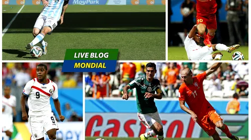 LIVE BLOG CM 2014, ziua 23 | Olanda – Costa Rica 4-3 la penalty-uri. Bryan Ruiz și Umana au ratat, iar Olanda merge în semifinale unde o va întâlni pe Argentina