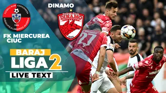 Impotentă în atac, FK Miercurea Ciuc nu înscrie și cu o remiză cu Dinamo rămâne în Liga 2! Bucureștenii se salvează de la retrogradare după o prestație jalnică în Harghita