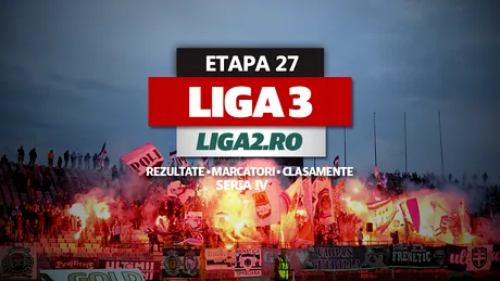 Rezultatele și marcatorii etapei a 27-a a Seriei a IV-a a Ligii 3.** ASU Poli a pierdut cu Deva după ce a avut 2-0. Ighiu bate la Cugir