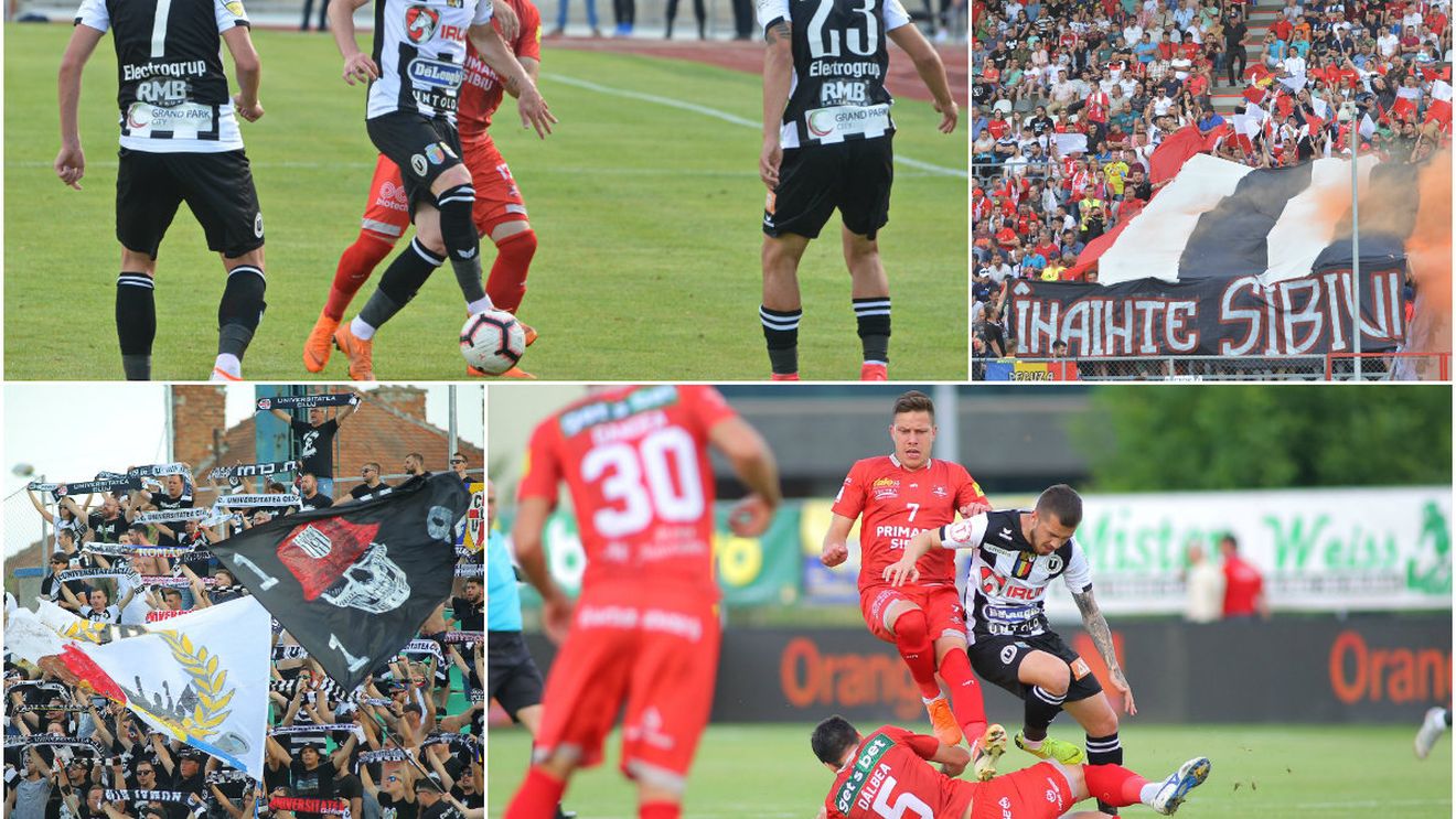 Baraj LIGA 1 | FC Hermannstadt - "U" Cluj 0-1, în retur. Sibienii rămân în prima ligă, "Șepcile roșii" vor avea un sezon infernal în Liga 2. Golul lui Dorin Goga, de doi bani speranță