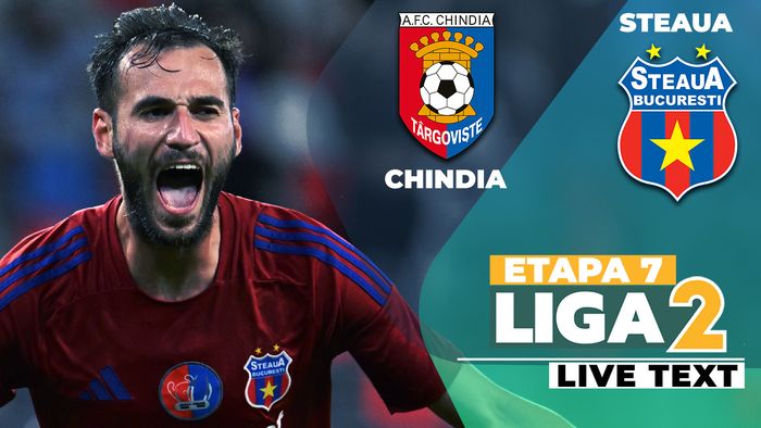 Chindia câștigă entuziasmant cu Steaua, după o primă repriză dominată autoritar. Echipa lui Oprița o ia la vale în clasamentul Ligii 2