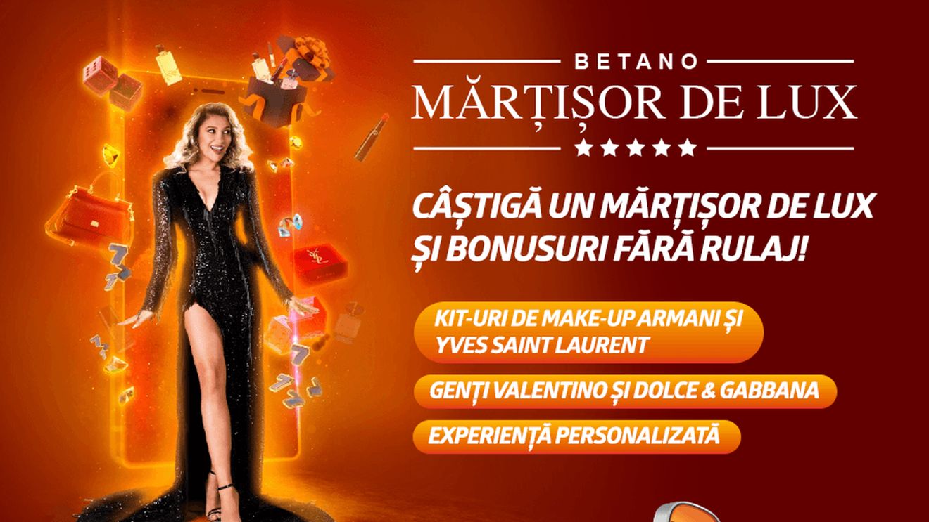 Primăvara vine cu Mărțișoare de Lux pe Betano! Genți Valentino sau D&G și premii fără rulaj în prima săptămână din martie
