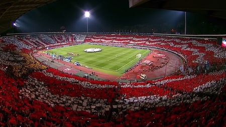 FOTO | Sârbii oferă imaginea serii în Ligă! Scenografia pregătită de Steaua Roșie a ajuns în 30 de secunde în toată presa mondială

