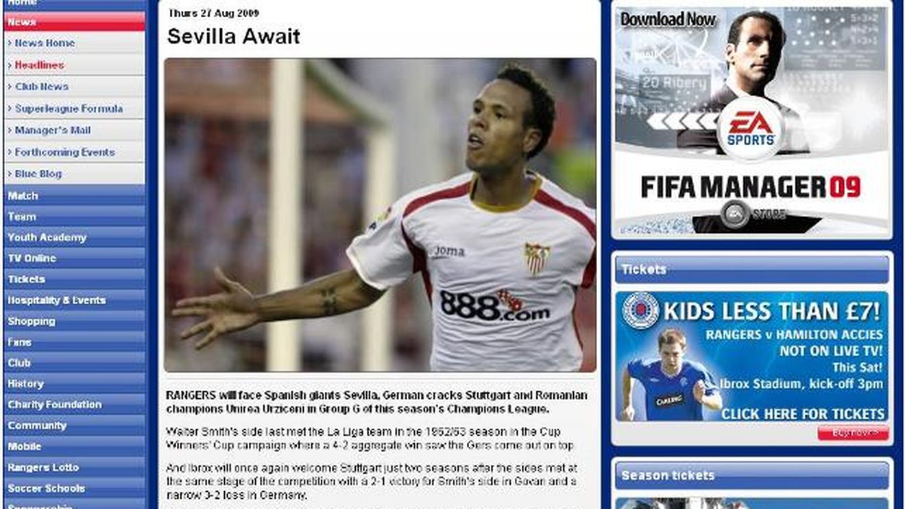 Rangers:** "Vom juca cu echipa antrenată de Petrescu, fostul star al lui Chelsea!"