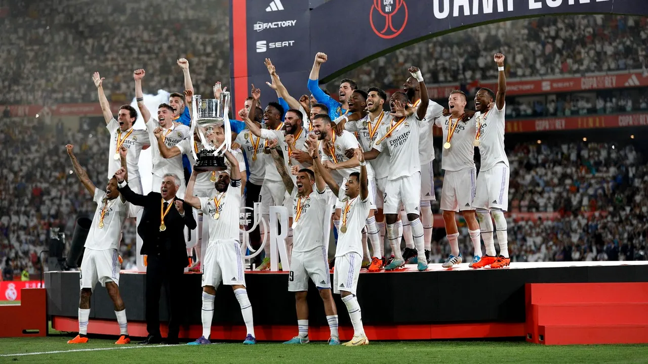 Real Madrid a cucerit Cupa Spaniei pentru a 20-a oară în istorie! Trupa lui Carlo Ancelotti s-a impus în fața lui Osasuna