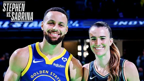 Stephen Curry, duel cu Sabrina Ionescu! Show la concursul de aruncări de trei puncte. Cine a câștigat. VIDEO