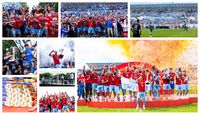 Corvinul, a noua campioană în Liga 2 care primește trofeul competiției! N-a câștigat la ultimul joc oficial disputat pe bătrânul stadion din Hunedoara, dar l-a umplut de bucurie!