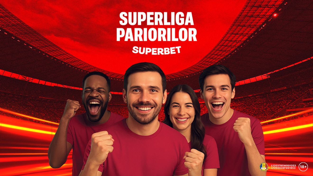 ADVERTORIAL. SuperLiga Pariorilor, cel mai mare concurs al pariorilor din România, live pe Youtube Superbet duminică, de la ora 16:00!