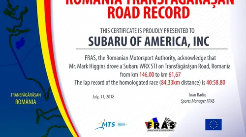 Recordul mondial pe Transfăgărășan a fost stabilit