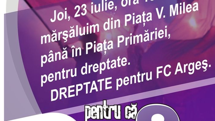 Fanii lui FC Argeș fac miting!