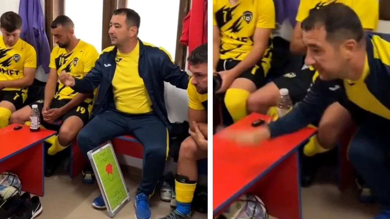 Imagini virale cu discursul unui antrenor din liga 6 din România! Fotbaliştii de la Voința Bezdead au auzit un monolog inspirațional rupt din filmele cu Al Pacino: 
